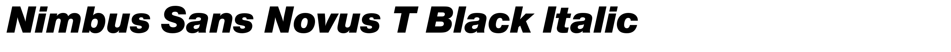 Nimbus Sans Novus T Black Italic